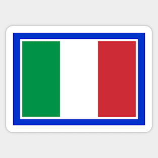 Italian flag blue background Sticker